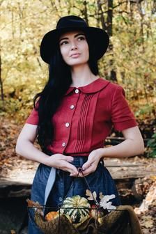 ODETTE Women Short Sleeved Shirt Linen Top Peter Pan Collar | Etsy Fall Season Collared Linen Tops, Collared Linen Blouse For Fall, Short Sleeve Linen Tops For Fall, Fall Linen Short Sleeve Tops, Fall Short Sleeve Linen Tops, Fitted Linen Shirt For Fall, Fitted Linen Tops For Fall, Short Sleeve Linen Blouse For Fall, Fall Linen Short Sleeve Blouse