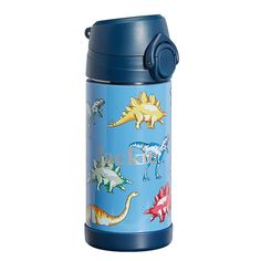 Multi Dinos Blue Mackenzie 12oz Water Bottle Drinks And Food, Dino Kids, Carbonated Drinks, Insulated Lunch Box, Kids Water Bottle, Thermos Bottle, Insulated Bottle, Baby Registry, Baby Furniture