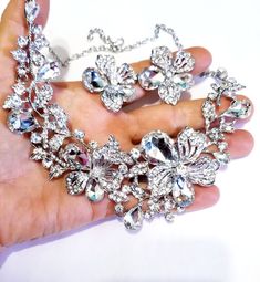 New! Clear Crystal Choker Rhinestone Necklace Earring Set Bridal Prom Pageant was just added to eBay. Check it out! #eBay #eBaySeller Celebrity Earrings, Hollywood Jewelry, Celebrities Earrings, Pageant Jewelry, Punk Rock Jewelry, Earrings Prom, Dance Earrings, Pageant Earrings, Belly Dance Jewelry