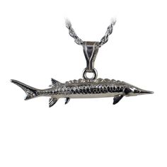 Sturgeon Pendant | The Sea Shur Nautical Jewelry Collection Fish Core, Epic Clothes, Funky Accessories, Shark Pictures, Core Board, Nautical Jewelry, Funky Jewelry, Clothing Inspiration, Rope Necklace