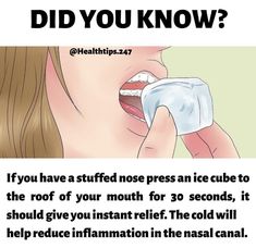 Stuffed Nose, Doctor Tips, Sick Remedies, Home Health Remedies, Daily Health Tips, Medical Knowledge, Health Knowledge, Good Health Tips, Natural Health Remedies