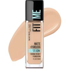 Matte Poreless Foundation, Makeup Korea, Fit Me Matte And Poreless, Face Foundation, New York Fits, Lightweight Foundation, Oil Free Foundation, Liquid Oil, Bath And Body Work