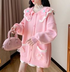 Pretty Flower Sweater Coat PN6303●Size: S: length 64 cm bust 107 cm shoulder 53 cm M: length 65 cm bust 108 cm shoulder 54 cm L: length 66 cm bust 109 cm shoulder 55 cm XL: length 67 cm bust 110 cm shoulder 56 cm XXL: length 68 cm bust 111 cm shoulder 57 cm (Please allow 1-3cm differs due to manual measurement.As different computers display colors differently,the color of the actual may vary slightly from the above images.Thanks for your understanding.) ●Material: soft ●About Shipping: We attach great importance to the orders of each customer and parcel delivery. 1.Processing time: 2-3 business days. 2.Shipping time: 10-15 business days to US, please allow 3-4 weeks shipping to other country.(Shipping times can be affected by variable customs clearance times or public holidays.) Feminine Pink Floral Print Outerwear, Cute Hoodies, Flower Sweater, Parcel Delivery, Heart Hoodie, Fleece Dress, Summer Slippers, Customs Clearance, Kawaii Style