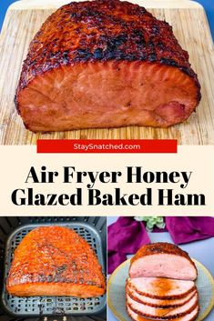 an air fryer honey glazed baked ham