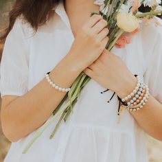 Dear Women, Thank you for simply being a woman, a mother, a wife, a daughter, a sister. You are harmony. You are poetry. You are beauty. Wear this bracelet as a reminder that as women, when we stand in the fullness of God’s love, our radiance and brilliance are captivating. (EXCERPTS FROM THE LETTER OF SAINT POPE JOHN PAUL II TO WOMEN) 10% of the proceeds of this bracelet gives back to ENDOW Endow cultivates the intellectual life of women to unleash the power of the feminine genius in the world. Elegant Jubilee Rosary Bracelet Bangle, Feminine Genius, Elegant Adjustable Gold-plated Rosary Bracelet, Blessing Bracelet, Being A Woman, Pope John Paul Ii, John Paul Ii, Pope John, A Daughter