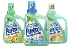 three bottles of purex ultra concentrate