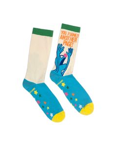 Sesame Street - The Monster at the End of this Book literary socks. Each purchase helps to fund literacy programs and book donations to communities in need. Book Socks, Socks Design, Classic Childrens Books, Sesame Street Characters, Literacy Programs, Donate Books, Word Nerd, Comfy Socks, Crazy Socks