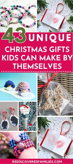 christmas gifts kids can make by themselves with the help of these 45 unique gift ideas