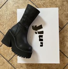 Black Platform Boots Fit, Comfortable Platform Shoes, Trending Boots For Women 2022, Playform Boots, 5inch Heels, Aesthetic Boots, Shoes For Women 2023, Boots Aesthetic, Chunky Black Boots