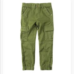 Brand New With Tags! Comfortable Twill Pants Featuring An Easy, Lightly Relaxed Fit. Cargo Pants Feature A Regular Rise And Tapered Fit Through The Leg. Belt-Loop Waistband. Zip Fly And Button Closure. Slash Hand Pockets With A Coin Pocket On The Right. One Flap Rear Pocket And One Welt Rear Pocket. Two Cargo Pockets. Elasticized Ankle Cuffs With Zippered Openings. 98% Cotton, 2% Spandex. Boys Cargo Pants, Baby Boy Dress, Jackets Fashion, Straight Fit Pants, Green Cargo, Boys Bottoms, Boys Wear, Stylish Boys, Boys Sneakers