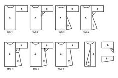 an image of sewing patterns for t - shirts