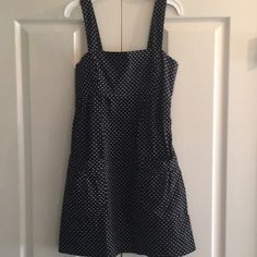 Adorable Polka Dot Dress! Side Zip, Elastic Across The Back, At The Top, 2 Cute Pockets In Front! Straps Cover Bra Straps And Are Style To Avoid Slipping. Nwot- Possibly Worn Once. Clean Nonsmoking Home. Xs, Would Fit Junior Small Too. Made In Usa Cotton With Spandex. B1 Casual Polka Dot Dress With Pockets, Polka Dot Slip Dress, Sweetheart Strapless Dress, Quilted Dress, Cute Sundress, White Herringbone, Halter Maxi Dresses, Wrap Dress Floral, Bra Straps