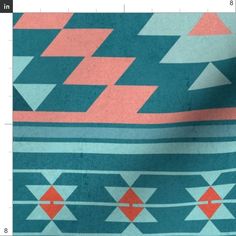 a blue and pink pattern with red arrows on the bottom right corner is shown in full view