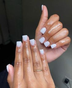 Pink Acrylic Nails Coffin Short, Pink Acrylic Nails Coffin, Overlay Nails, Milky Nails, Cute Short Nails, Acrylic Nail Set, Nails Coffin Short, Long Acrylic Nail Designs, White Acrylic Nails