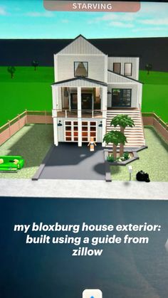 a house is shown with the text, my bloxburg house exterior built using a guide from zillow