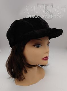 Natural real mink sheared fur hat in black color, jockey hat, handmade. This extremely warm and comfortable hat will surely keep your head warm in cold winter and protect it from cold wind. Light,warm,very soft,the best quality! All our Accessories are brand new, handmade, beautifull and also have been processed through a professional cleaning Upper Material - Genuine mink fur sections Inside Material - Textile Inner circumference: 58cm Real colors may vary slightly from the color on your screen Jockey Hat, Hat Handmade, Fur Hat, Handmade Hat, Mink Fur, Winter Hat, Caps Hats, Black Color, Accessories Hats