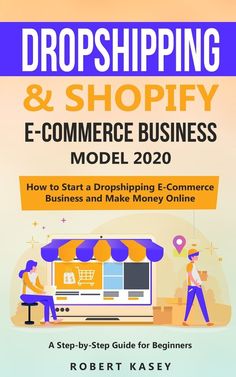 the book cover for dropshiping and shopify e - commerce model