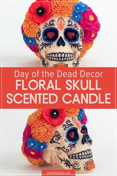 Dia De Los Muertos or Day of the Dead candles are a perfect home decor addition for those who celebrate this day. Use our scented candles as an event decor idea or as a unique candle for home decor. The unique candles come with a colorful floral crown that makes them stand out. If you love skull decor or are looking for the perfect party decor or Halloween party decor, make sure to check out our collection of Day of the Dead candles. Animal Candles, Bowl Candle, Skull Decor