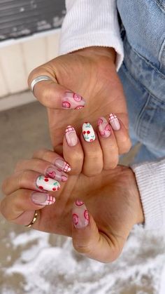 Mix Match Nail Designs, January Acrylic Nail Ideas, Valentine’s Day Nails, Boating Pics, Valentines Nails Designs, Western Nails, Nail Appointment, Sock Set, Valentines Day Nails