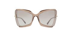 Shiny Beige | Brown Mirror Tom Ford Glasses, Brown Mirror, Tom Ford Eyewear, Vintage Styling, Pink Frames, Tom Ford Sunglasses, Colored Sunglasses, Square Shape, Classic Vintage