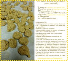 a recipe for peanut butter cookies with instructions on how to make them