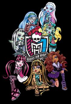 the monster high characters are all dressed up in their respective outfits and hair color scheme