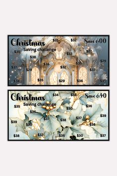 A6 Christmas Savings Challenge