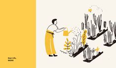 an image of a woman watering the plants