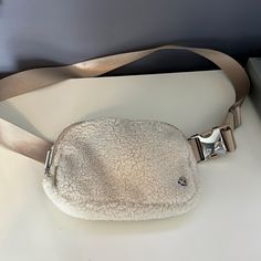 Brand New, Barely Worn Cream Sherpa Belt Bag. Great Condition! Casual Shoulder Bag With Plush Lining For Everyday, Sherpa Belt Bag, Belt Bag, Crossbody Bags, Lululemon Athletica, Bag Lady, Brand New, Cream, Women Shopping