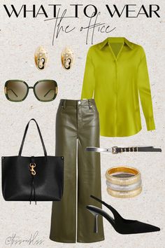 6 Ways // How to Wear Olive Green Faux Leather Pants - This is our Bliss Olive Green Leather Pants Outfit Winter, Green Leather Cargo Pants Outfit, Olive Green Faux Leather Pants Outfit, Olive Dress Pants Outfit, Olive Green Handbag Outfit, Olive Pants Outfit Winter, Olive Leather Pants Outfit, Olive Green Leather Pants Outfit, Green Faux Leather Pants Outfit