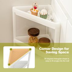 the corner design for saving space