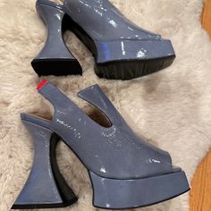 Never Worn, Only Tried On John Fluevog Shoes, Fluevog Shoes, John Fluevog, Baby Blue Color, Size 11 Heels, Baby Blue, Shoes Women Heels, Shoes Heels, Color Blue