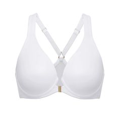 PRICES MAY VARY. Front close bras for easy on and off Racerback to prevent straps from slipping Non-padded bra with supportive underwire Full cups and plunge neckline to shape cleavage without spillage Seamless soft material for comfy feeling Designed without pads, this front-closure underwire bra offers bust comfortable support when ensuring convenience.
 Razorback construction provides a secure fit and reduce pain.
 Fashion and practice, wait you to take it home! Front Fastening Bras, Old Bras, Just Deal With It, Front Closure Bra, Low Cut Dresses, Comfy Bra, Cut Clothes, Bra Size Charts, Comfortable Bras