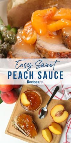 this easy sweet peach sauce is the perfect way to use fresh peaches and other fruits