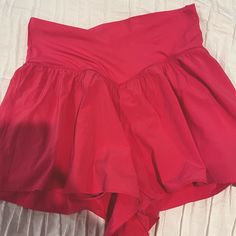 Aerie Pink Flowy Shorts Barely Worn And Look Brand New. Size Large With Cross Waistband. High Waist Shorts With Elastic Waistband For Poolside, Pink Shorts For Poolside Occasion, Beach Bottoms With Elastic Waistband, Pink Short Bottoms For Poolside, Summer Beach Bottoms With Wide Waistband, Pink Short Length Bottoms For Poolside, Pink Beach Bottoms With Short Inseam, Pink Short Inseam Bottoms For Beach, Summer Beachwear Bottoms With Wide Waistband