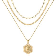 PRICES MAY VARY. SIZE: 14"+ 2"/16"+2" /21"+2"3 pcs layered initials necklaces with cion pendant with initials, adjustable, suitable for both women and girls. MATERIAL:layered initial Necklace engraved with letter P,14k Gold Plated, layered initial necklaces, minimalism style, dainty pendant necklaces. PERFECT GIFTS: This Gold Necklace is beautifully packaged and ready for gifting to her on Mother's Day, Christmas gifts, birthday parties, anniversary, weddings,etc. MEANING:Initial Necklace is a s Initials Necklaces, Women Gold Necklace, Women Gold Jewelry, Teen Girl Jewelry, Dainty Pendant Necklace, Women Choker Necklace, Minimalism Style, Initial Necklaces, Layered Choker Necklace