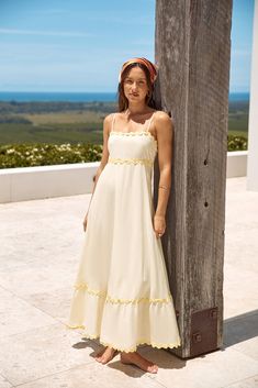 Fully Invested Maxi Dress Yellow White Dress Flowy, Spring Break Dress, White Slip Dress, Brunch Dress, Off Shoulder Dresses, White Long Sleeve Dress, Skirt And Top Set, Magical Moments, Dress Yellow