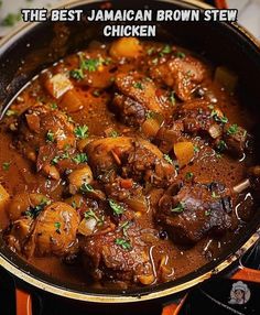 the best jamaican brown stew with chicken