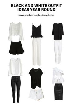 Black N White Outfits, Ta Outfits, Black And White Outfit Ideas, White Outfit Casual, White Outfit Ideas, Black And White Outfits, Outfits For Petite, White Party Outfit, Black White Parties