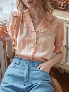 Soft Spring Aesthetic Outfits, Cottage Fashion, Cottagecore Goblincore, Rustic Fashion, Embroidered Orange, True Spring, Dr Closet, Soft Gamine, Dress With Shawl