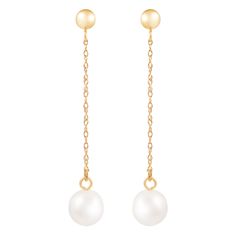 14k Gold Freshwater Cultured Pearl Drop Earrings | Kohls Wedding Day Outfit, White Gemstones, Feminine Jewelry, Jewelry Looks, Post Metal, Pearl Details, Shoot Inspiration, Pearl Drop Earrings, Here Comes The Bride