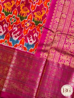 Indulge in luxury and elegance with our Ikkat Pure silk saree. Handwoven with intricate ikkat designs, this saree boasts a stunning kanchi border and pallu. Made from pure silk, it offers a soft and smooth drape, perfect for any occasion. In a beautiful shade of pink, this saree is a must-have for any fashion connoisseur. Ikkat Pure silk handloom saree with kanchi border and pallu - Pink Saree comes with a blouse piece. Fall and pico done. Fully stitched blouse shown in pictures is optional and can be purchased seperately from our blouses and croptops section. For saree video please connect with us on whatsapp @469-937-0606 Ready to be shipped in USA from San Diego, California. All pictures are original pictures. Colors may slightly vary due to pic resolution. Designer Ikat Print Dupatta, Designer Ikat Print Dupatta For Festivals, Multicolor Fusion Dupatta For Puja, Banarasi Silk Dupatta With Ikat Print, Banarasi Silk Ikat Print Saree For Wedding, Traditional Ikat Print Dupatta Designer Wear, Traditional Ikat Print Dupatta For Designer Wear, Wedding Banarasi Silk Dupatta With Ikat Print, Wedding Saree In Banarasi Silk With Ikat Print