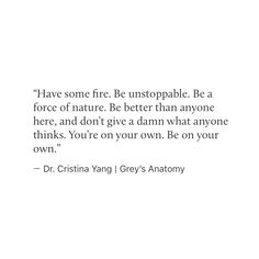 a quote from dr crissna yang on fire