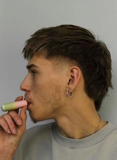 Taper Fade Mullet, Mens Straight Hair, Modern Mullets, Men Short Hair Fade, Modern Mullet Haircut, Fade Mullet, Mullet Haircuts, Taper Fade Short Hair, Fine Hair Men