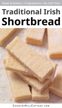 traditional irish shortbread recipe with text overlay