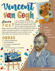 a poster with an image of van gogh