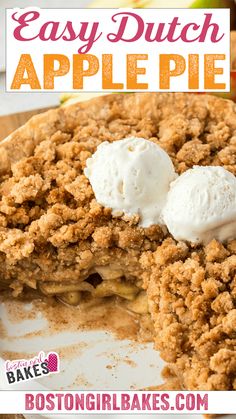 this easy dutch apple pie is the perfect dessert for fall and it's so good to eat