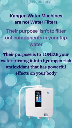 Kangen water machine is not a water filter it is a water ionizer producing hydrogen rich antioxidant rich water.
it helps reduce acidic stress from your body
a machine that produces 5 types of water with more than 68 uses from drinking water to chemical free strong 2.5ph water disinfecting and sanitizing your house without any chemicals. strong alkaline water to remove oil based pesticides from your fruits and vegetables.Invest in your and your family health by buying this. DM For Buying Options Kangen Water Quotes, Water Ads, Enagic Kangen Water, Kangen Machine, Kangen Water Benefits, Water Healing, Proper Skin Care Routine, Kangen Water Machine, Alkaline Water Benefits