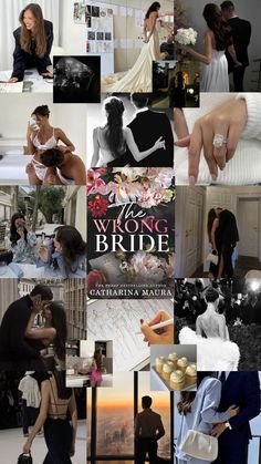 a collage of photos with the words wrong bride written on them and pictures of people