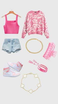 Beauty Pink Aesthetic, Back To School Outfits Aesthetic, Pink Aesthetic Summer, Aesthetic Back To School Outfits, School Outfits Aesthetic, Aesthetic Back To School, Cute Clothing Stores